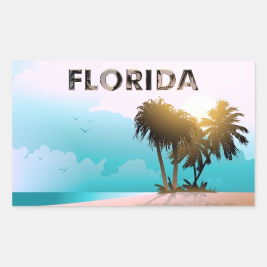 Florida Rechthoekige Sticker (Voorkant)