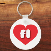 Florida red hart - Ik hou van fl Sleutelhanger (Voorkant)
