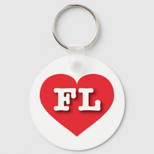 Florida Red Heart - Ik hou van FL Sleutelhanger