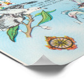  Florida reiskaart Poster (Hoek)