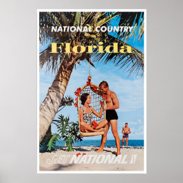 Florida Reisposter Retro Florida Wand Kunst Prin Poster