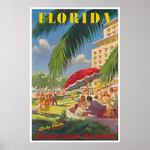 Florida Reisposter Strand Afdruk Pennsylvania Poster