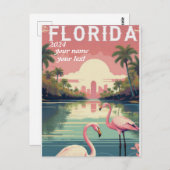  Florida Reizen Poster Poster Briefkaart (Voorkant / Achterkant)