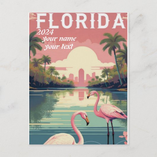  Florida Reizen Poster Poster Briefkaart (Voorkant)