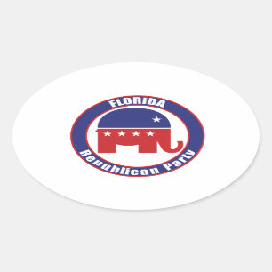 Florida Republikeinse Partij Ovale Sticker