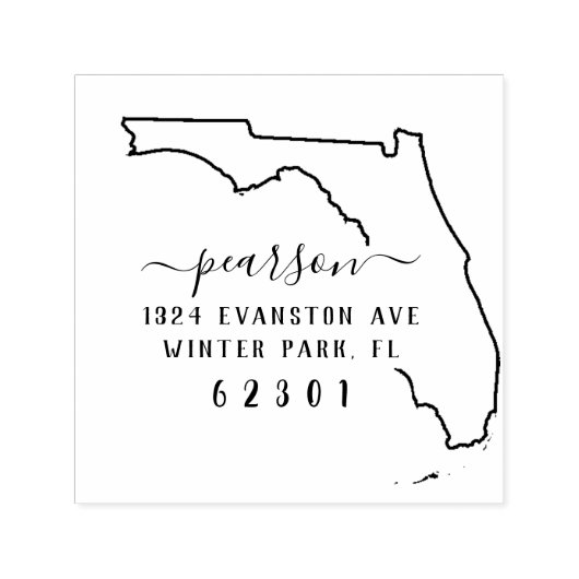 Florida retour adres stempel zelf-inkt (Design)