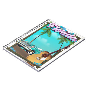 Florida Retro stijl reisposter Notitieboek