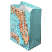 Florida Road Map Medium Cadeauzakje (Achterkant Gekanteld)