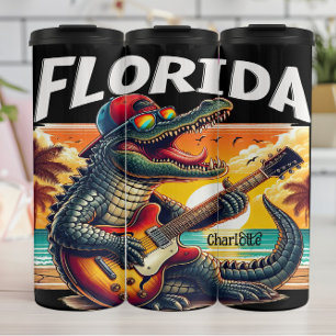 Florida Rock: Alligator Guitar Sunset Thermosbeker