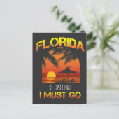 Florida roept de zomervakantie op briefkaart (Staand voorkant)