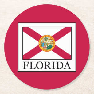 Florida Ronde Kartonnen Onderzetter