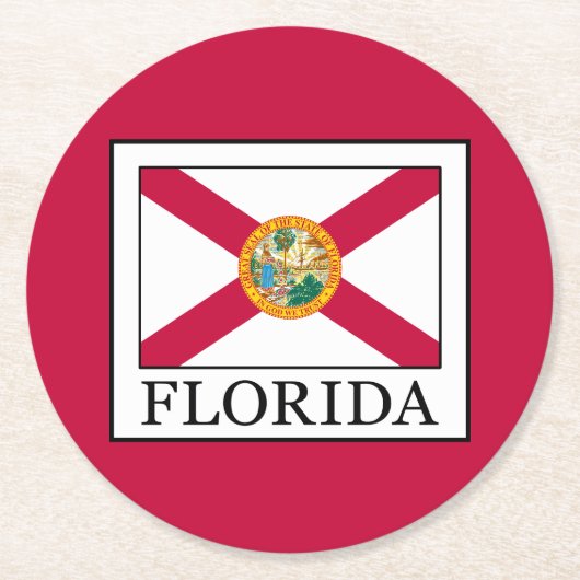 Florida Ronde Kartonnen Onderzetter (Voorkant)