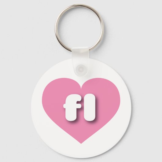 Florida roze hart - Ik hou van fl Sleutelhanger (Voorkant)