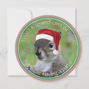 Florida Santa Squirrel™ is Jolly Holiday Party Kaart