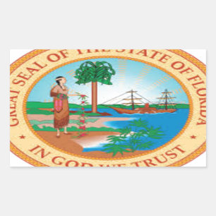 FLORIDA Sate Seal Rechthoekige Sticker