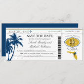 Florida Save the Date Boarding Pass (Voorkant / Achterkant)