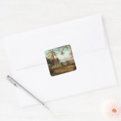 Florida Scene by Albert Bierstadt Vierkante Sticker (Envelop)