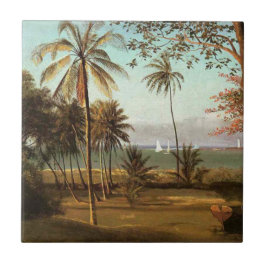 Florida Scene van Albert Bierstadt Tegeltje