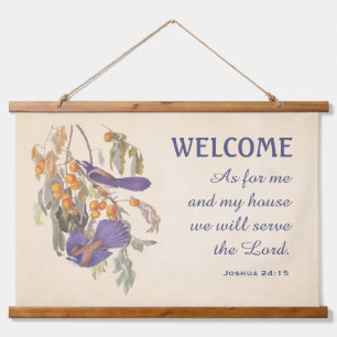 Florida Scrub Jay Birds en Verse Doormat Hangend Wandkleed