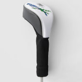 Florida Scrub Jay Monogram Crest Golfheadcover (Schuin)