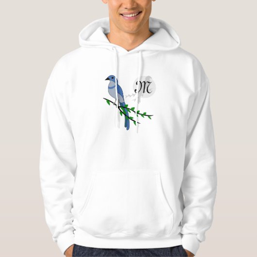 Florida Scrub Jay Monogram Crest Hoodie (Voorkant)