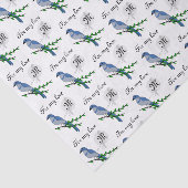 Florida Scrub Jay Monogram Crest Tissuepapier (Detail)