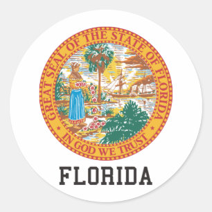 Florida Seal Ronde Sticker