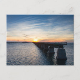 Florida - Seven Mile Bridge op zonsondergang brief Briefkaart