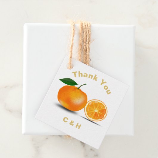 Florida Sinaasappels & Bloesem Gepersonaliseerd Bedankjes Labels (In situ)