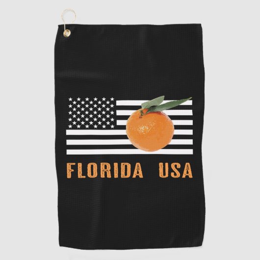 Florida Sinaasappels Golfhanddoek (Voorkant)