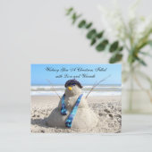 Florida Snow Woman Briefkaart met Kerstmis (Staand voorkant)