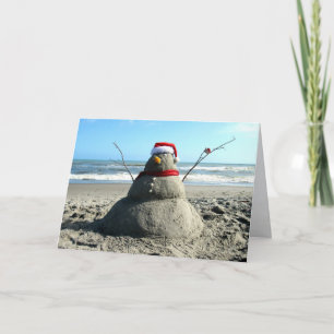 Florida Snowman (3232) - Wenskaart Feestdagen Kaart