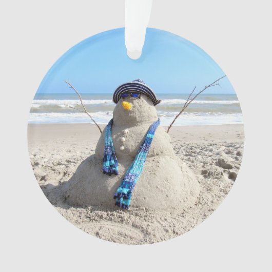 Florida Snowman - Acrylversiering Ornament (voorkant)