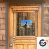 Florida Snowman - Beach Sculpture Window Cling Raamsticker (Huis Deur)