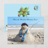 Florida Snowman Christmas Briefkaart (Voorkant / Achterkant)