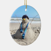 Florida Snowman Porcelain Ornament (Rechts)