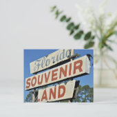 Florida Souvenir Land  Sign Briefkaart (Staand voorkant)
