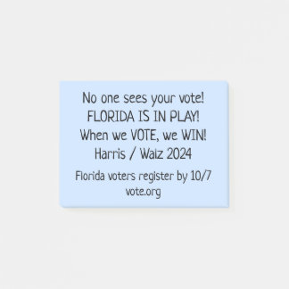 Florida speelt mee! GOTV Notities aan de kiezer Post-it® Notes