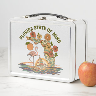 Florida Staat van Geest Retro Flamingo Zeilboot Ca