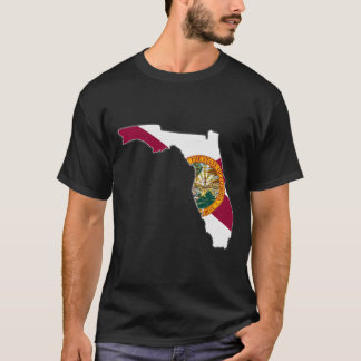Florida Staatskaart Florida Vl Flag Roots T-shirt