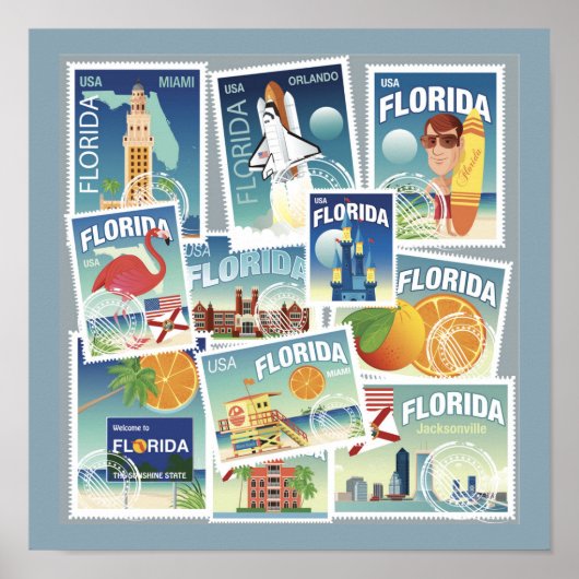 Florida Stamps Poster (Voorkant)