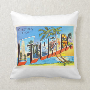 Florida State # 2 FL Old Vintage Travel Souvenir Kussen