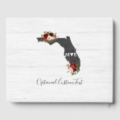 Florida State Destination Rustic Wedding Monogram Gastenboek (Achterkant)