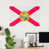 Florida State Flag Grunge Poster (Thuiskantoor)