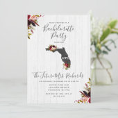 Florida State Floral Bachelorette Party Invitation (Debout devant)