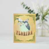 Florida State Kaart- Passievrucht Geel Briefkaart (Staand voorkant)