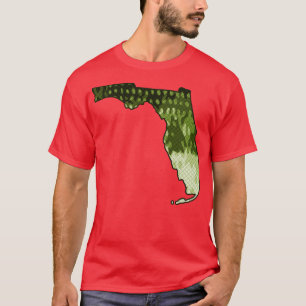 Florida State Map Bass Gevist Largemouth Bass Col T-shirt