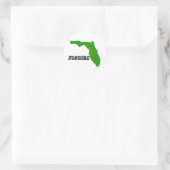 Florida State Map en Text Ronde Sticker (Tas)