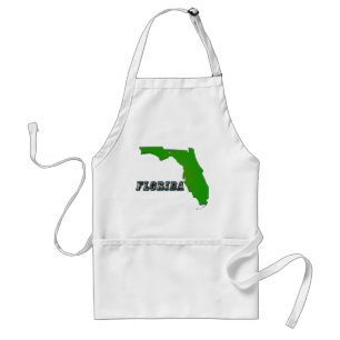 Florida State Map en Text Standaard Schort