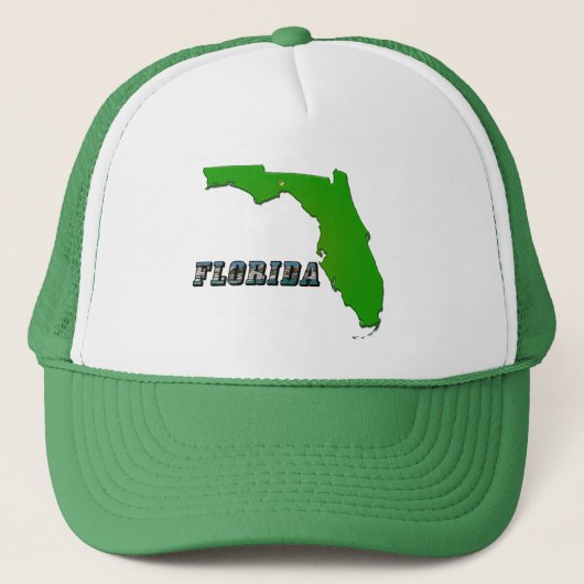 Florida State Map en Text Trucker Pet (Voorkant)
